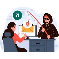 ใช้ลิงก์ปลอม (Phishing)